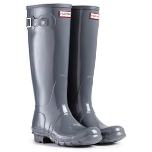 Womens Graphite Tall Gloss Rain Boots